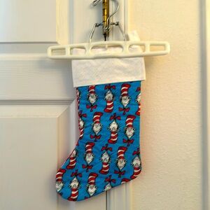 New Handmade Cat In The Hat Christmas Quilted Stockings